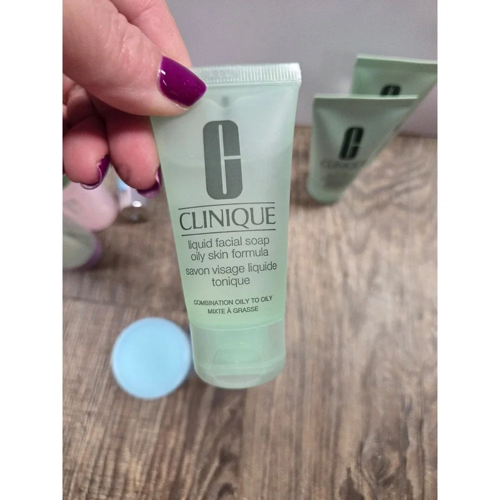 Clinique Travel Minis Samples Lot of 9 - Facial Cleanser Lotion Cream Overnight